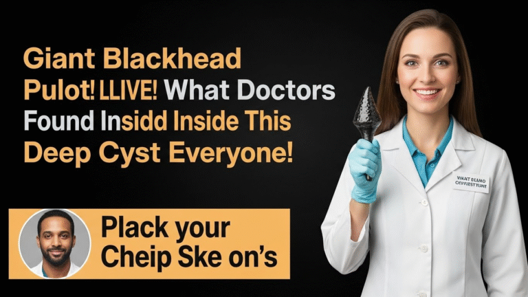 😱🧨 “Giant Blackhead Pulled Out LIVE! What Doctors Found Inside This Deep Cyst Shocked Everyone!”WATCH FULL VIDEO BELOW