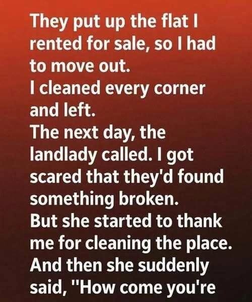 unexpected visit from my landlady