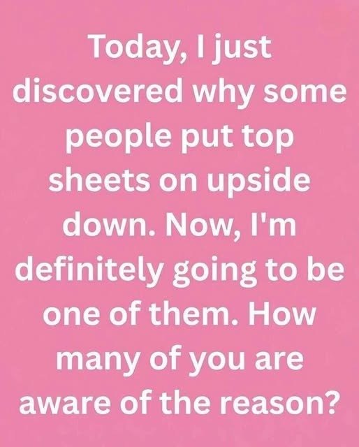 Why Some People Put Their Top Sheet Upside Down