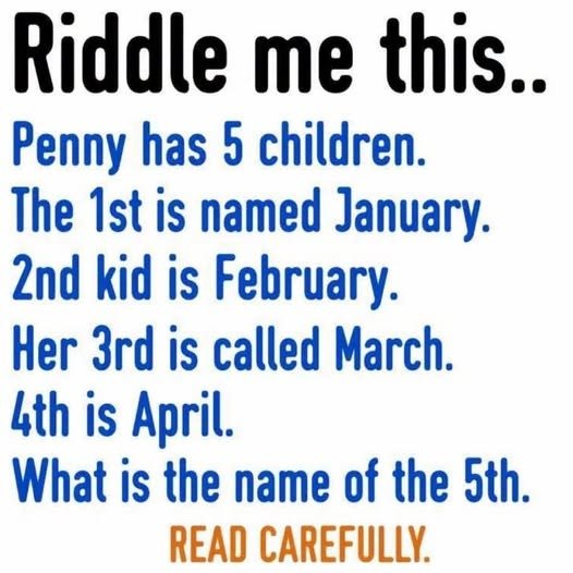 RIDDLE: “PENNY HAS 5 CHILDREN” – CAN YOU SOLVE IT?