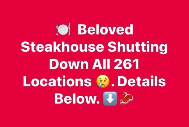 Iconic Steak Restaurant Chain Shuts Nationwide See More