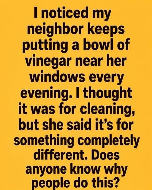 Why People Put Bowls of Vinegar Near Their Windows
