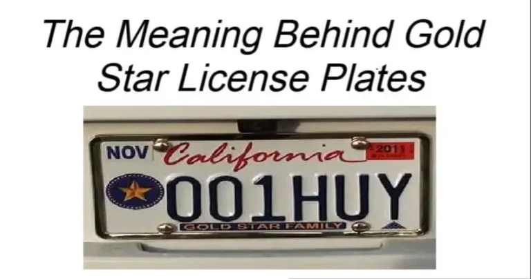 The Meaning Behind Gold Star License Plates