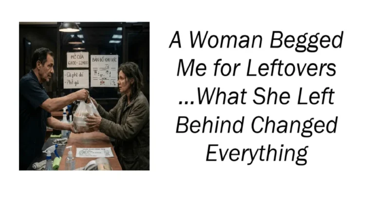 A Woman Begged Me for Leftovers