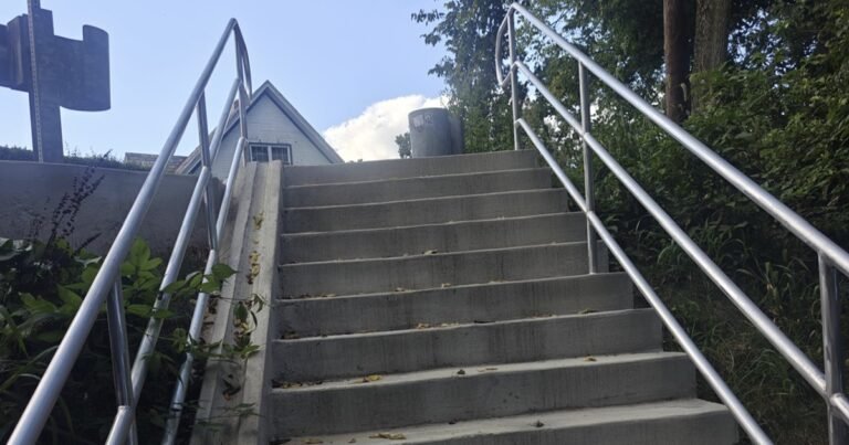 What Is That Narrow Channel Beside Some Staircases?