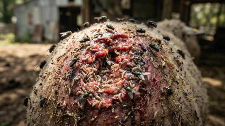 🚨 Hundreds of Strange Insects Surround a Severe Back Wound: What Could Be Happening?
