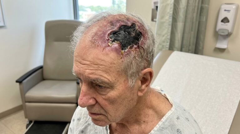 🚨 A Deep Black Scalp Wound: What Could Cause This Unusual Skin Condition?