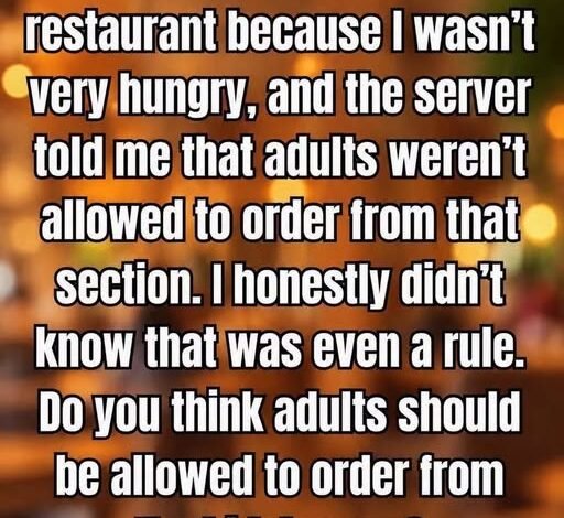 Ordering From a Kids’ Menu: What Diners Should Know Before Choosing a Smaller Portion