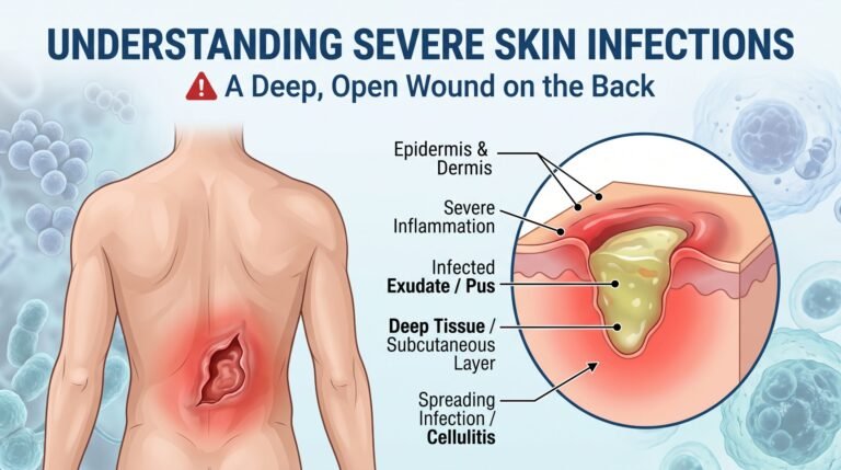 🚨 A Deep, Open Wound on the Back: Understanding Severe Skin Infections