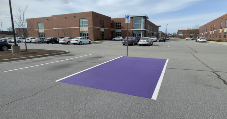 Why Some Parking Spaces Are Painted Purple—and Why You Should Think Twice Before Using One